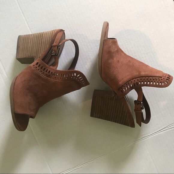 Carlos by Carlos Santana Sandal Women's Size 8 Brown Block Heel Open Toe - Picture 6 of 11